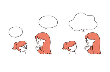 人物とフキダシのイラスト