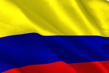 Digitally generated colombia national flag