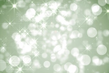 Shimmering light design on green