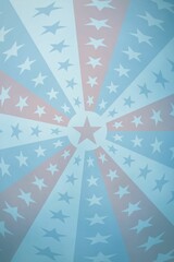 Focus on stars in a blue background
