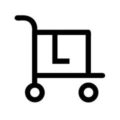 handcart transport icon