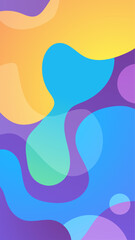 Vibrant geometric artwork with fluid shapes. Perfect for modern designs, background images, posters, and creative projects needing colorful elements.