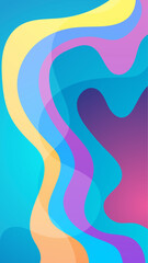 Abstract colorful wavy shapes suitable for backgrounds, banners, and graphic design projects requiring modern and vibrant visuals. Energizing design.