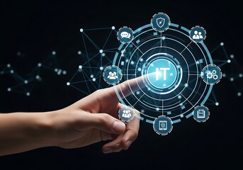 Fototapeta premium Digital Transformation Through Innovative Information Technology Solutions and Services for Modern Business