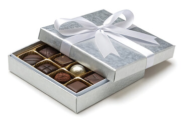 chocolate candies in a box