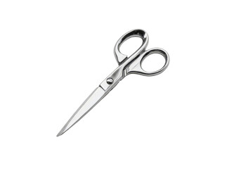Obraz premium Sharp stainless steel scissors isolated on black background, On Transparent Background, Png