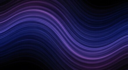 Fototapeta premium Mesmerizing dark blue and purple flowing lines create an abstract wavy background, perfect for modern designs.