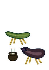 精霊馬のイラスト