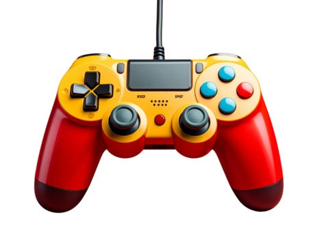 Capture vintage gaming fun with this classic controller featuring a bright red joysti