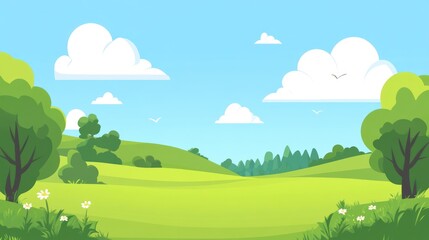 Obraz premium Bright Springtime Landscape