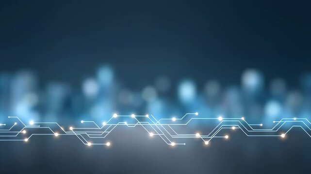 Hologram bank and connecting technology, symbolizing futuristic finance, digital banking, and seamless connectivity.