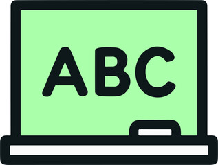 Chalkboard Icon for Teaching and School