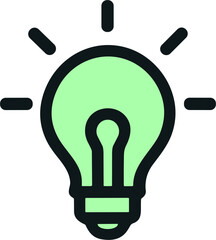 Light Bulb Icon for Creativity and Ideas