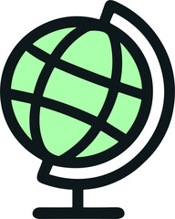 Globe Icon for Geography and Education