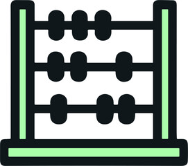 Counting Abacus Icon for Kids and Schools