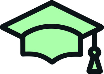 Academic Graduation Cap Icon