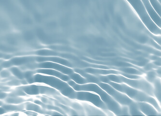 Abstract blurred shades of blue water background. Light and shadow ripples or splashes surface of water texture. Water waves with shining and reflection pattern photography for​ design artwork.