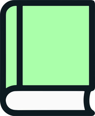 Closed Book Icon for Reading and Education