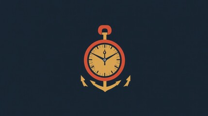 Time and anchor graphic design