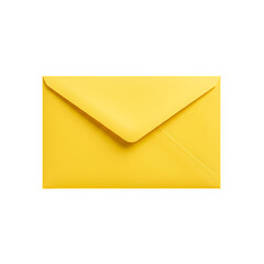 Vibrant Yellow Envelope isolated on transparent baackground