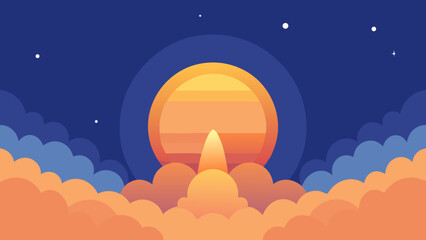 vector illustration of an abstract landscape