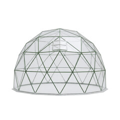Geodesic dome greenhouse structure