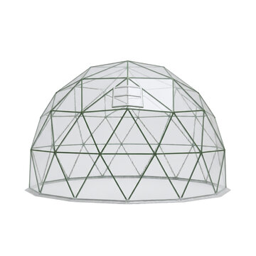 Geodesic dome greenhouse structure