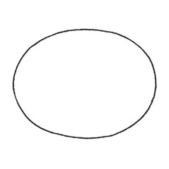 手書き風の楕円形のフレーム