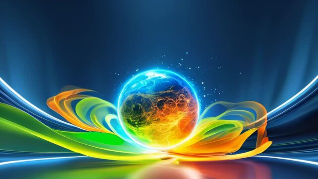 Video showcasing an innovative, versatile technology with vibrant colors and outstanding quality, illustrating a comprehensive and forward-thinking business concept