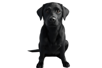 Adorable Black Labrador Puppy Portrait: A Stunning Close-up of a Loyal Companion