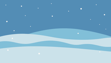 winter landscape with snow