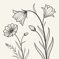 Obraz premium Prompts for Vintage Flower Design