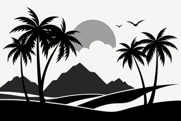 palm tree silhouette