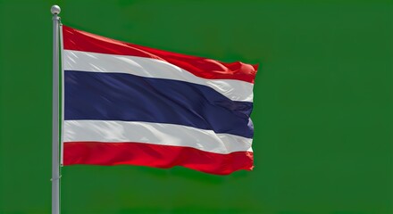 Thai Flag Waving