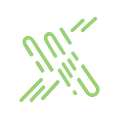 Obraz premium Abstract Interwoven Lines Vector Icon Illustration