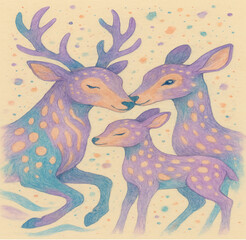 vector illustration of a deer