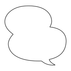  楕円形を二つ重ねた形の吹き出し