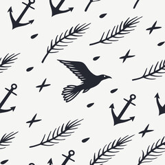 Seamless Pattern Up Arrow, Down Arrow, Right Arrow, Left Arrow