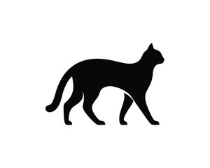 Fototapeta premium Fierce Elegant feline silhouette vector illustration for modern design