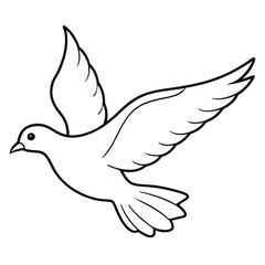 Obraz premium flying dove art illustration