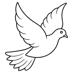 Obraz premium flying dove art illustration