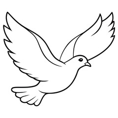 Obraz premium flying dove art illustration