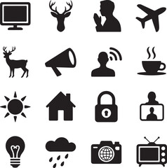 Abstract geometric pattern with contrasting colors and bold lines silhouette design