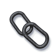 Naklejka premium Heavy iron chains lying on white surface, minimalism and clarity