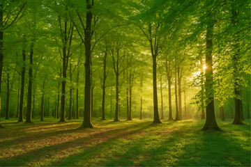 Obraz premium morning in the forest