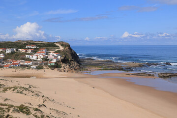 View of the beach at Monte Clerigo, Algarve, Portugal