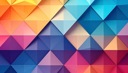 Colorful geometric pattern of many triangles