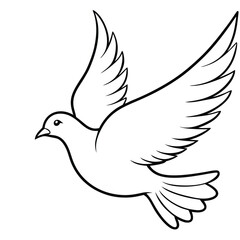 Obraz premium flying dove art illustration