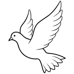 Obraz premium flying dove art illustration