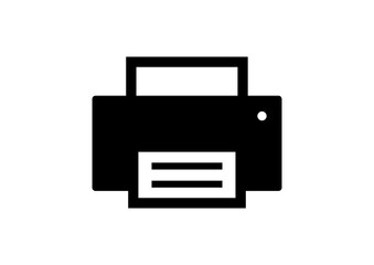 Ultimate Black and White Printer Icon for Graphic Design Projects and Digital Marketing Assets